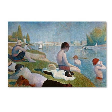 Georges Seurat 'Bathing At Asnieres' Canvas Art,22x32